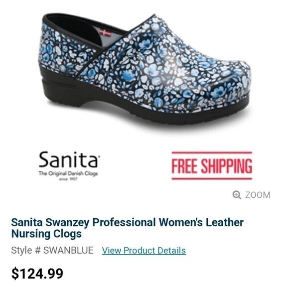 Sanita The Original Danish Clogs Blue Bubble Print Nurse Clogs - Picture 10 of 10